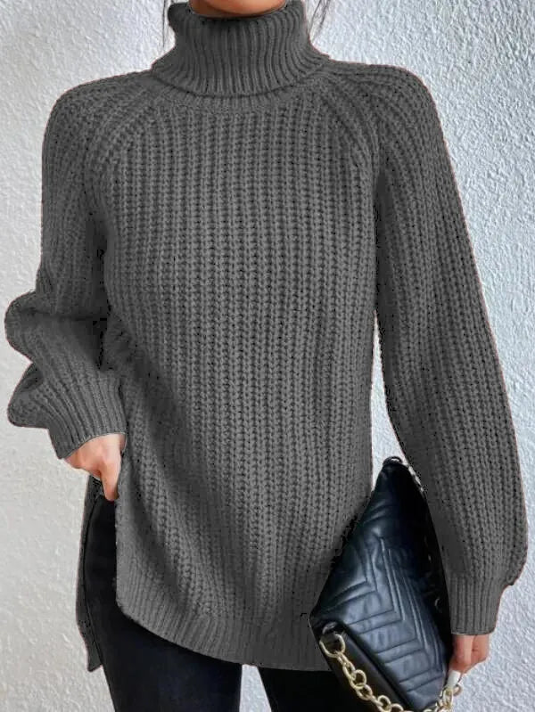 Women Knitted Turtleneck Jumper | Long Sleeve