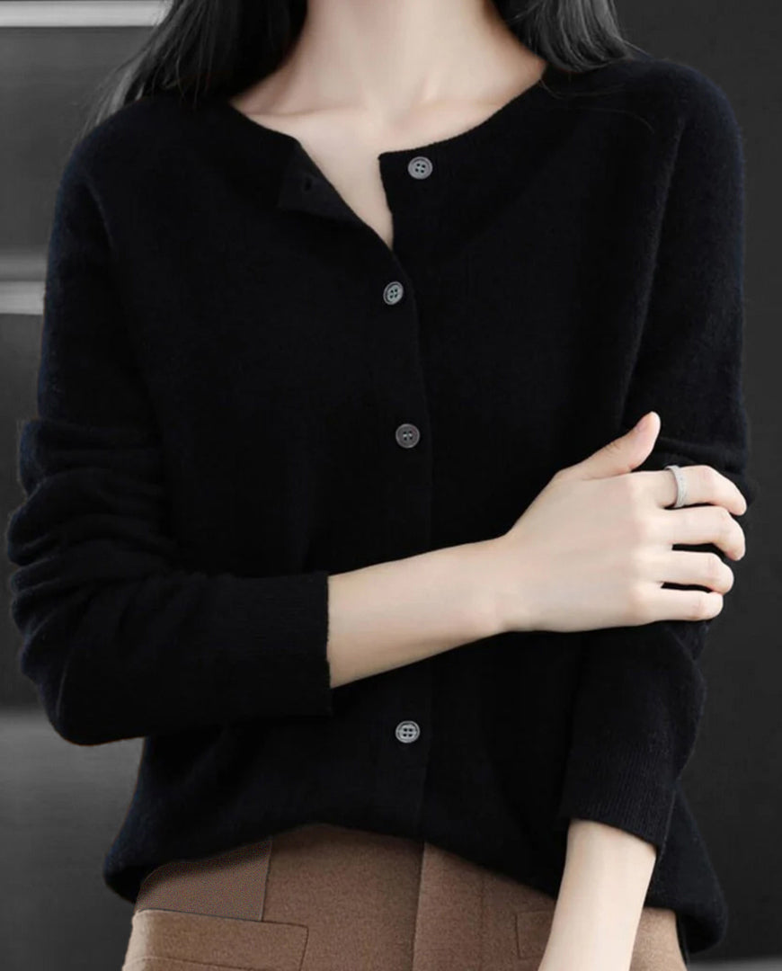 Ladies Loose Knit Cardigan | V Neck