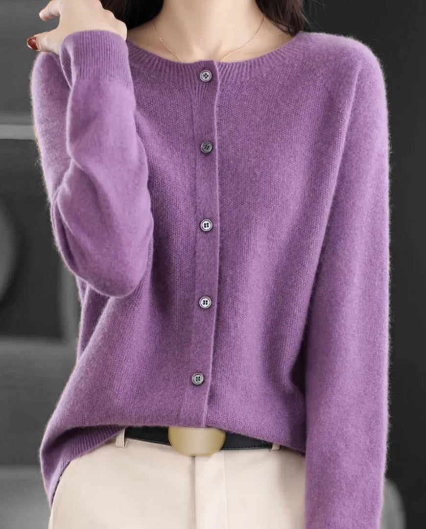 Ladies Loose Knit Cardigan | V Neck