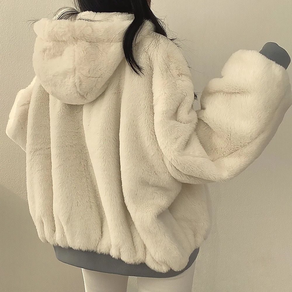Ladies Reversible Oversize Jacket | Hooded Zip