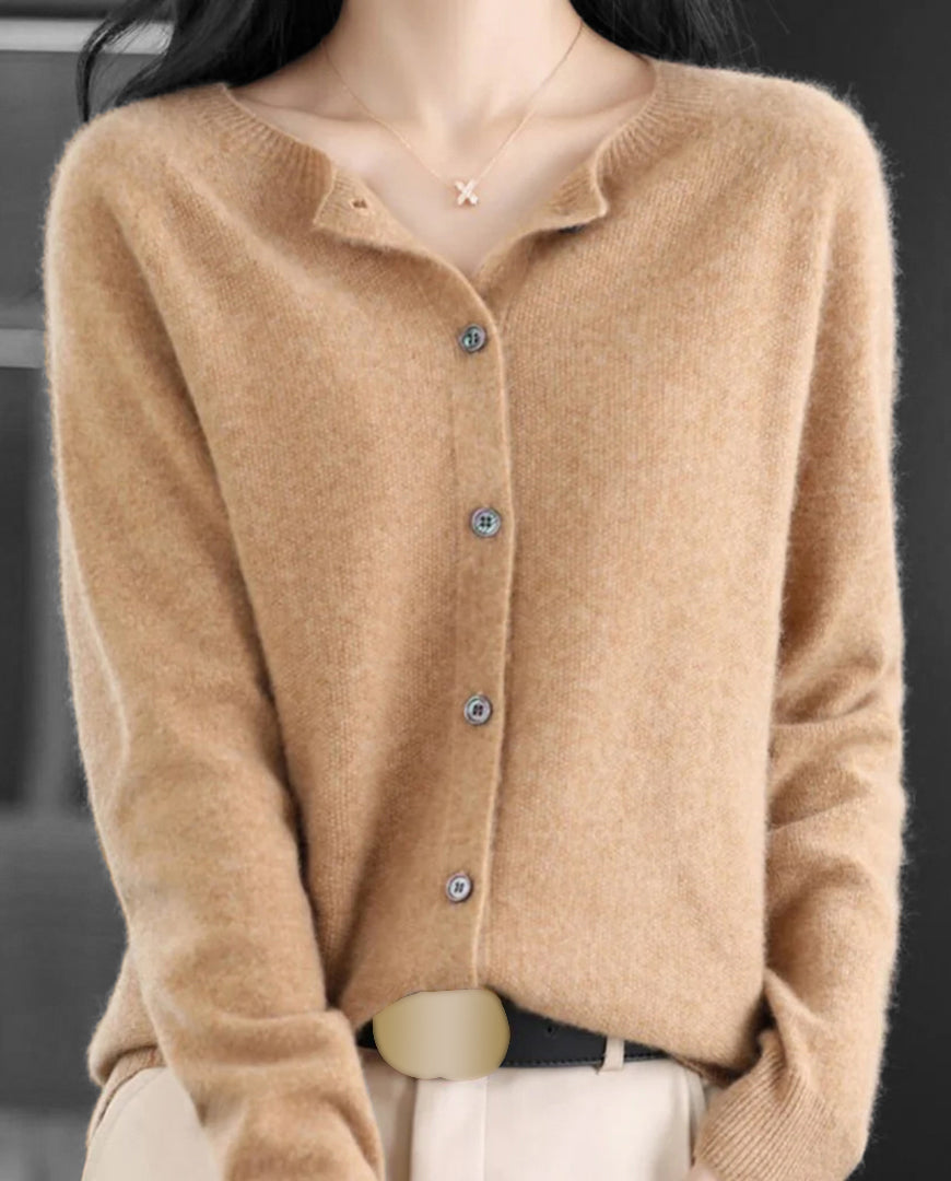 Ladies Loose Knit Cardigan | V Neck