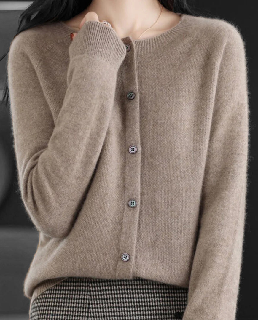 Ladies Loose Knit Cardigan | V Neck