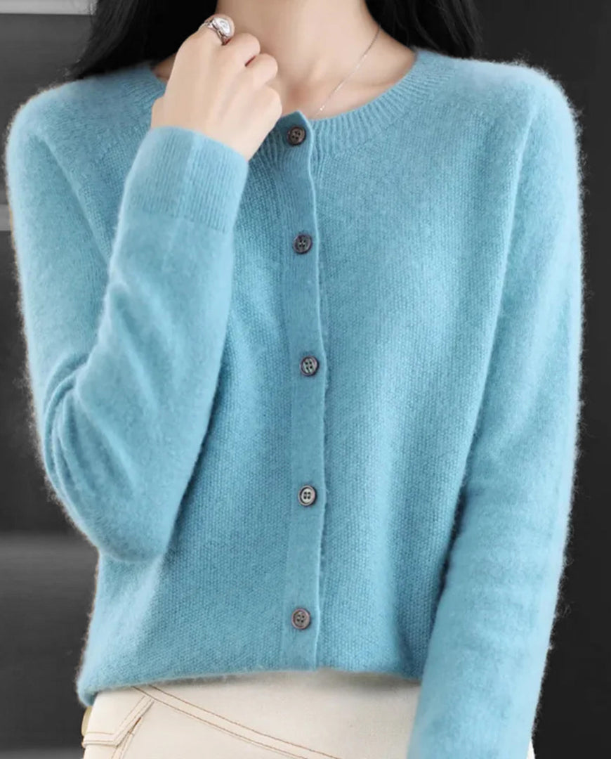 Ladies Loose Knit Cardigan | V Neck