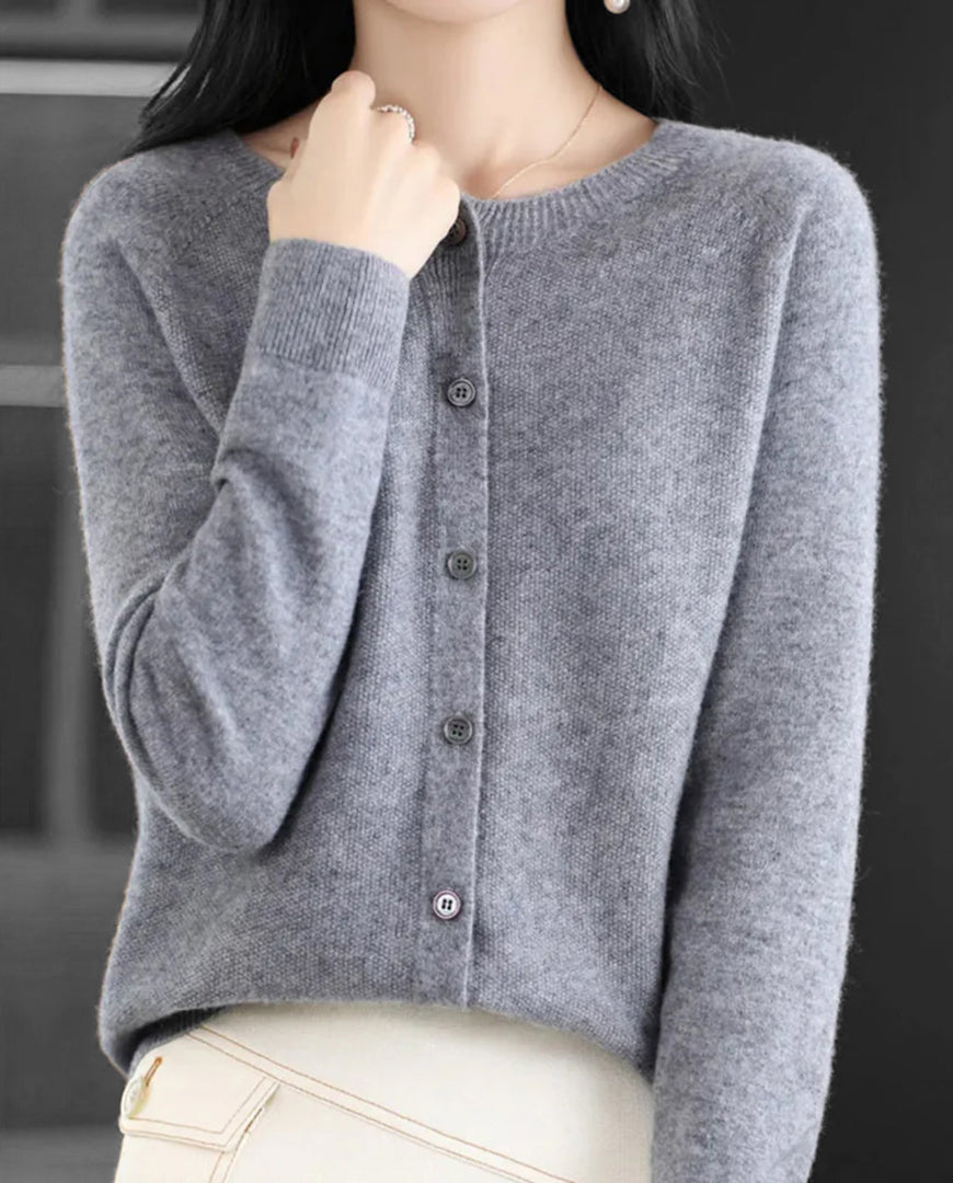 Ladies Loose Knit Cardigan | V Neck