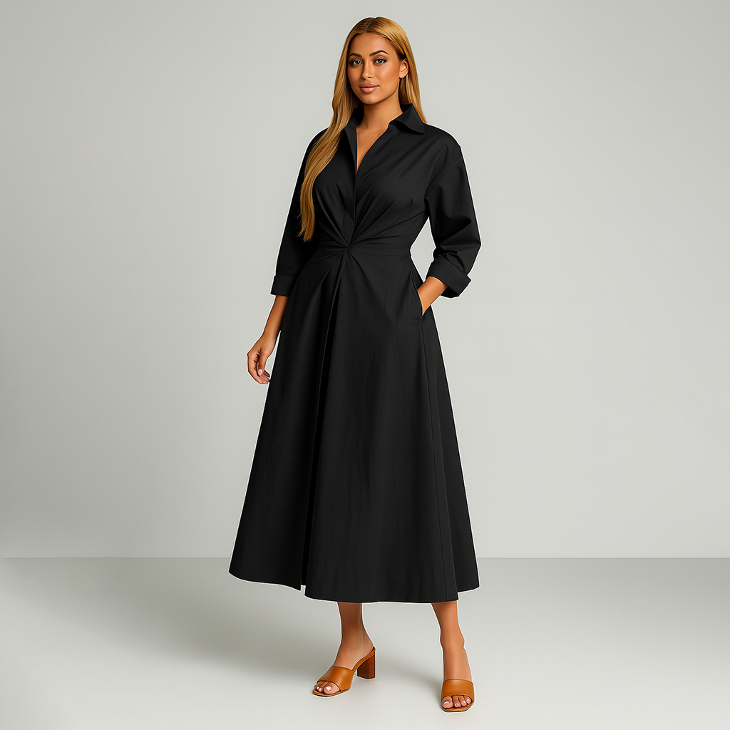 Women's Wrap Style Maxi Dress | Fitted Flared