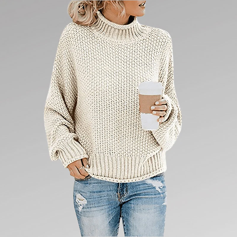 Women's Loose Turtleneck Sweater | Long Sleeve