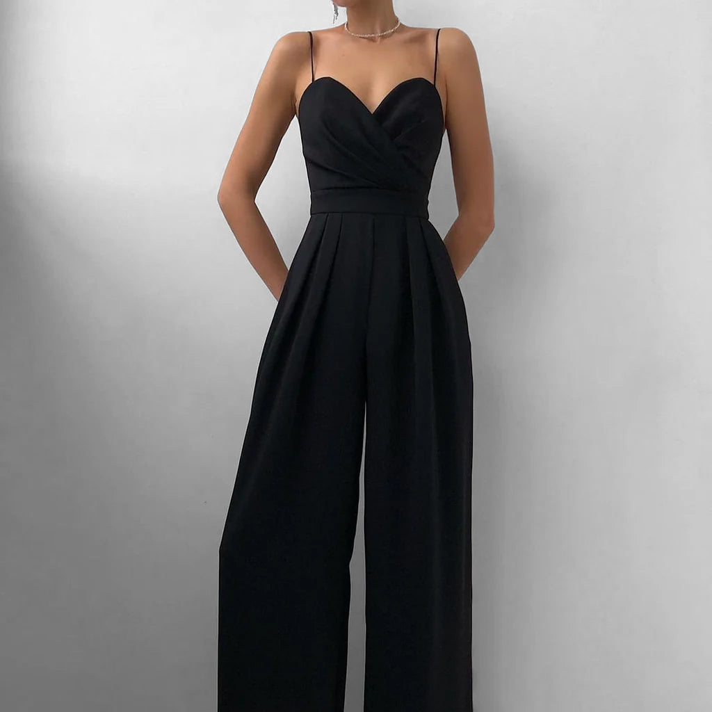 Ladies Sleeveless Jumpsuit | Sweetheart Neckline