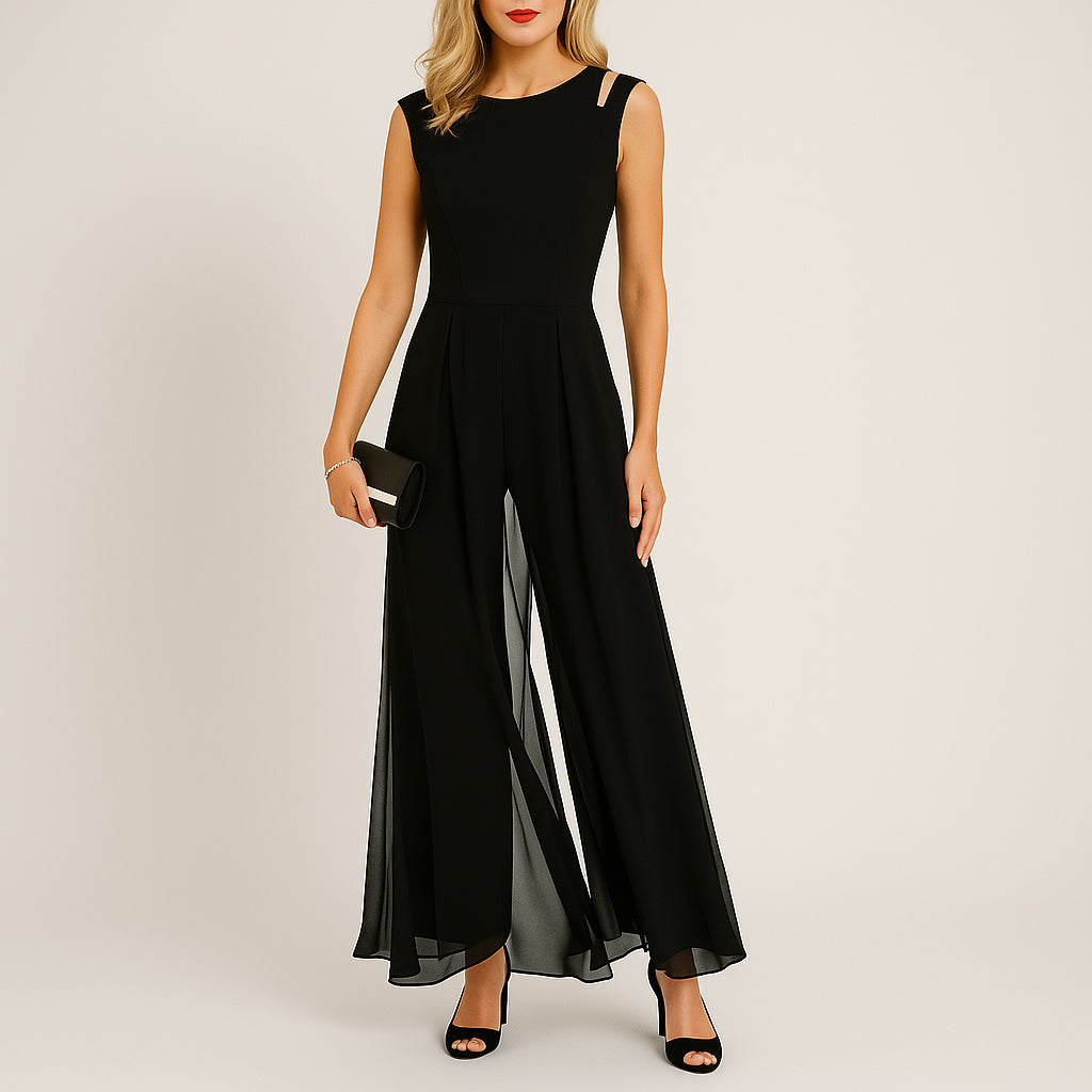 Ladies Sleeveless Jumpsuit | Wide Leg