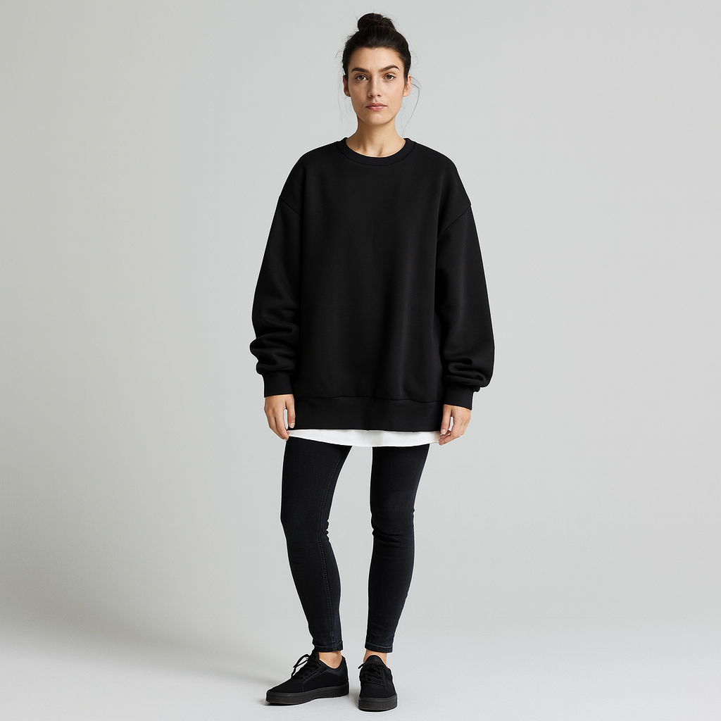 Women Longline Oversized Sweatshirt | Minimal Style
