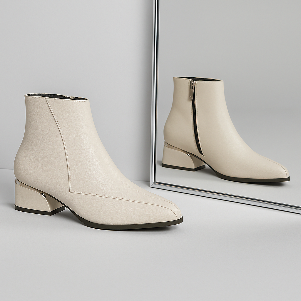 Ladies Pointed Ankle Boots | Slip-On Fit