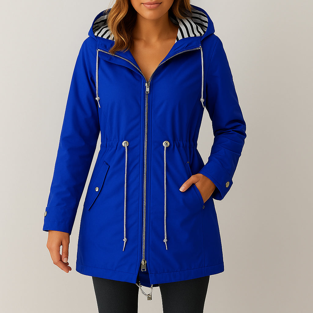 Ladies Waterproof Windbreaker Jacket | Adjustable Waist