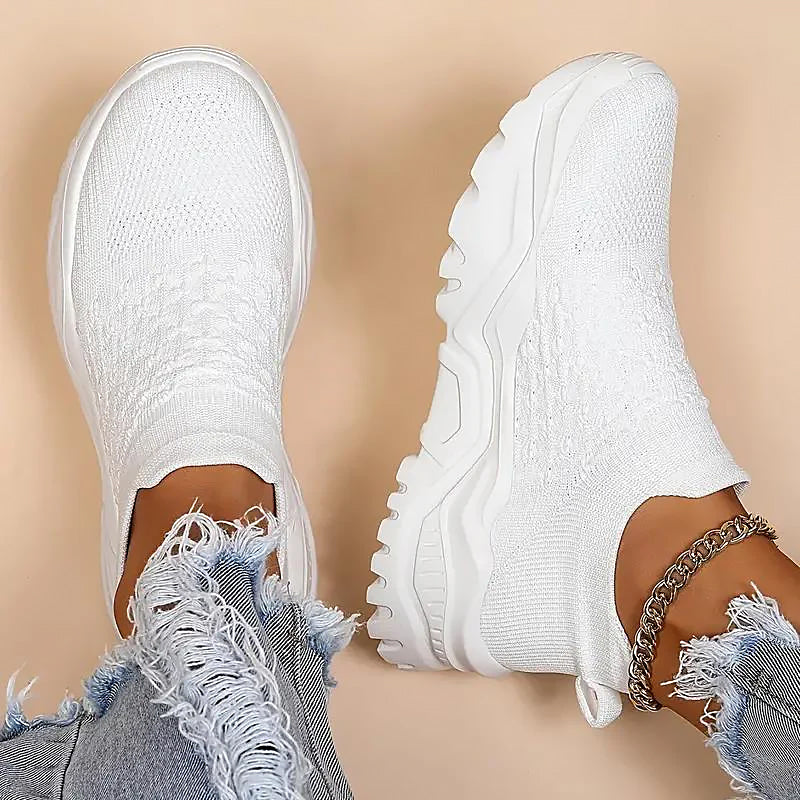 Ladies Breathable Slip-On Sneakers | Lightweight Grip Sole