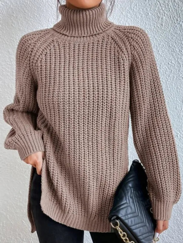 Women Knitted Turtleneck Jumper | Long Sleeve