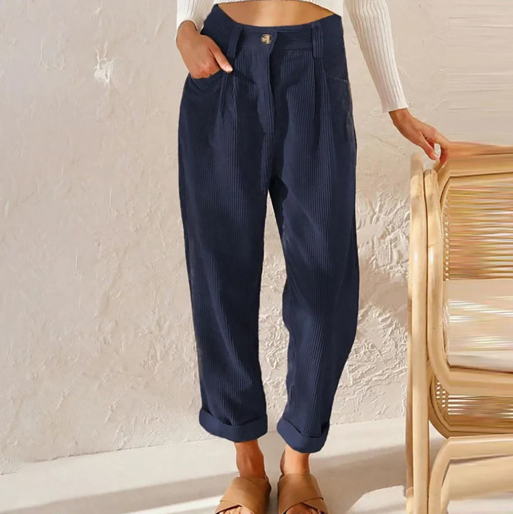 Ladies Wide Leg Pants | Elastic Waistband