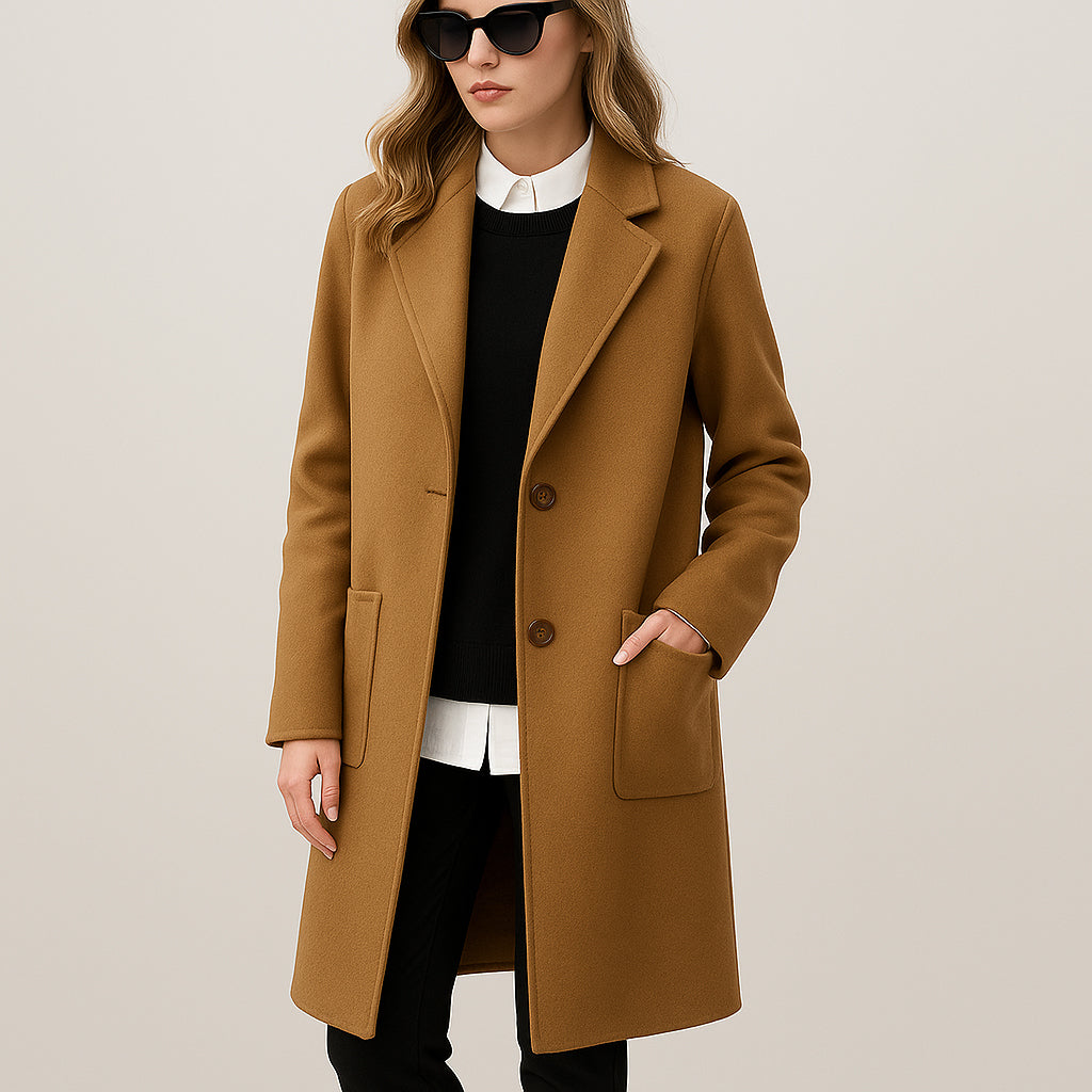 Ladies Long Transitional Coat | Classic Cut