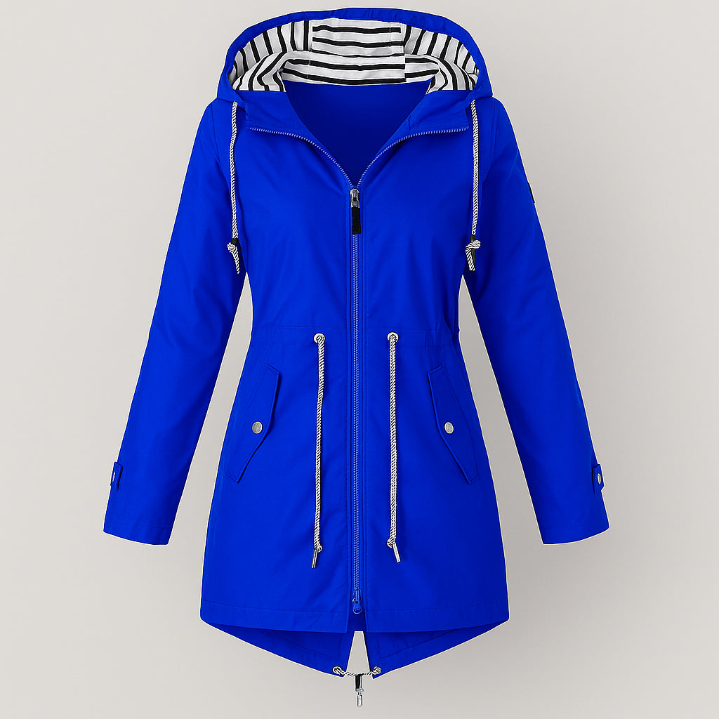 Ladies Waterproof Windbreaker Jacket | Adjustable Waist