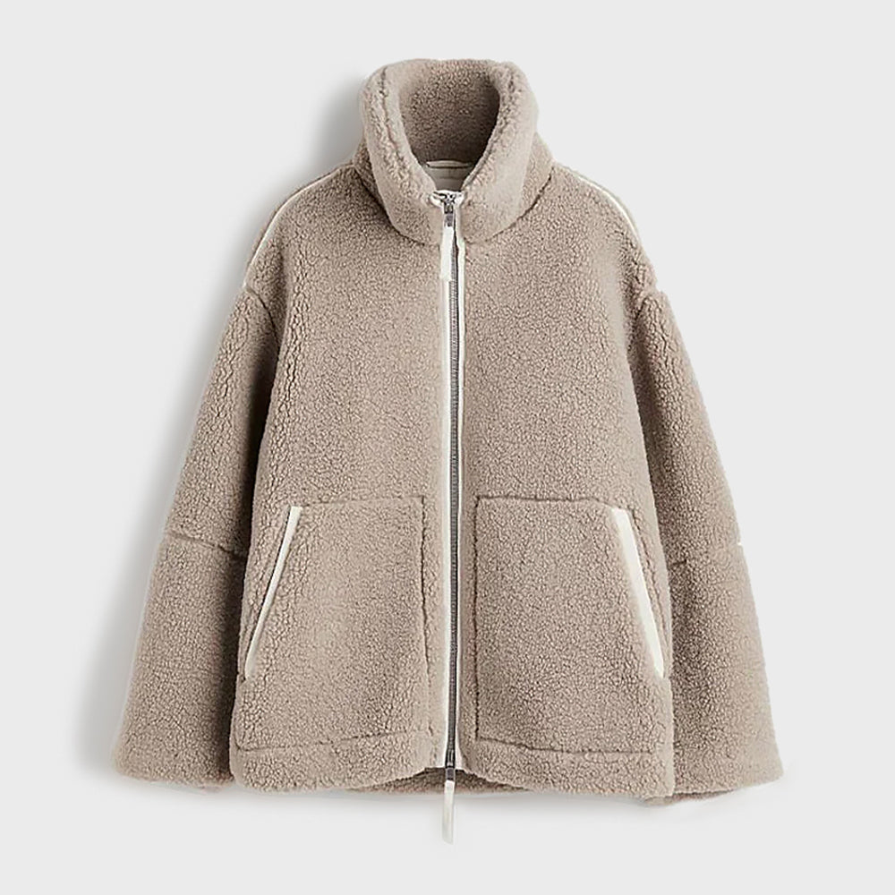 Ladies Loose Fit Jacket | High Collar