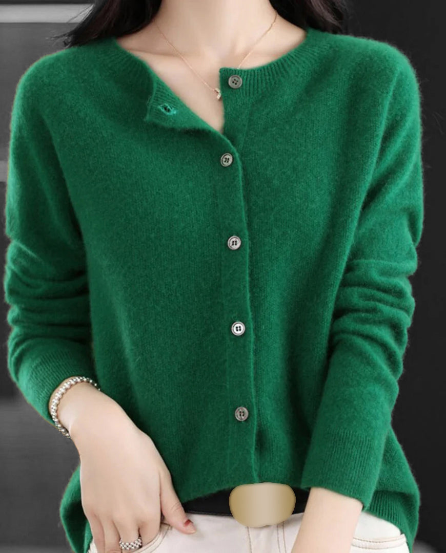 Ladies Loose Knit Cardigan | V Neck
