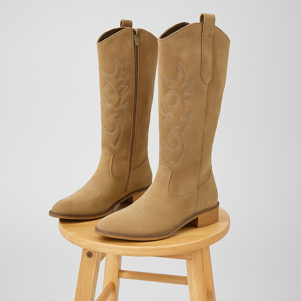 Boots | Ladies Embroidered Boots | Knee High Comfort