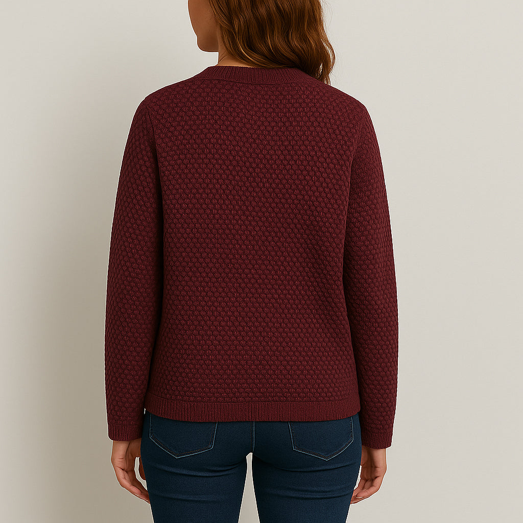 Ladies Chunky Knit Cardigan | Large Buttons