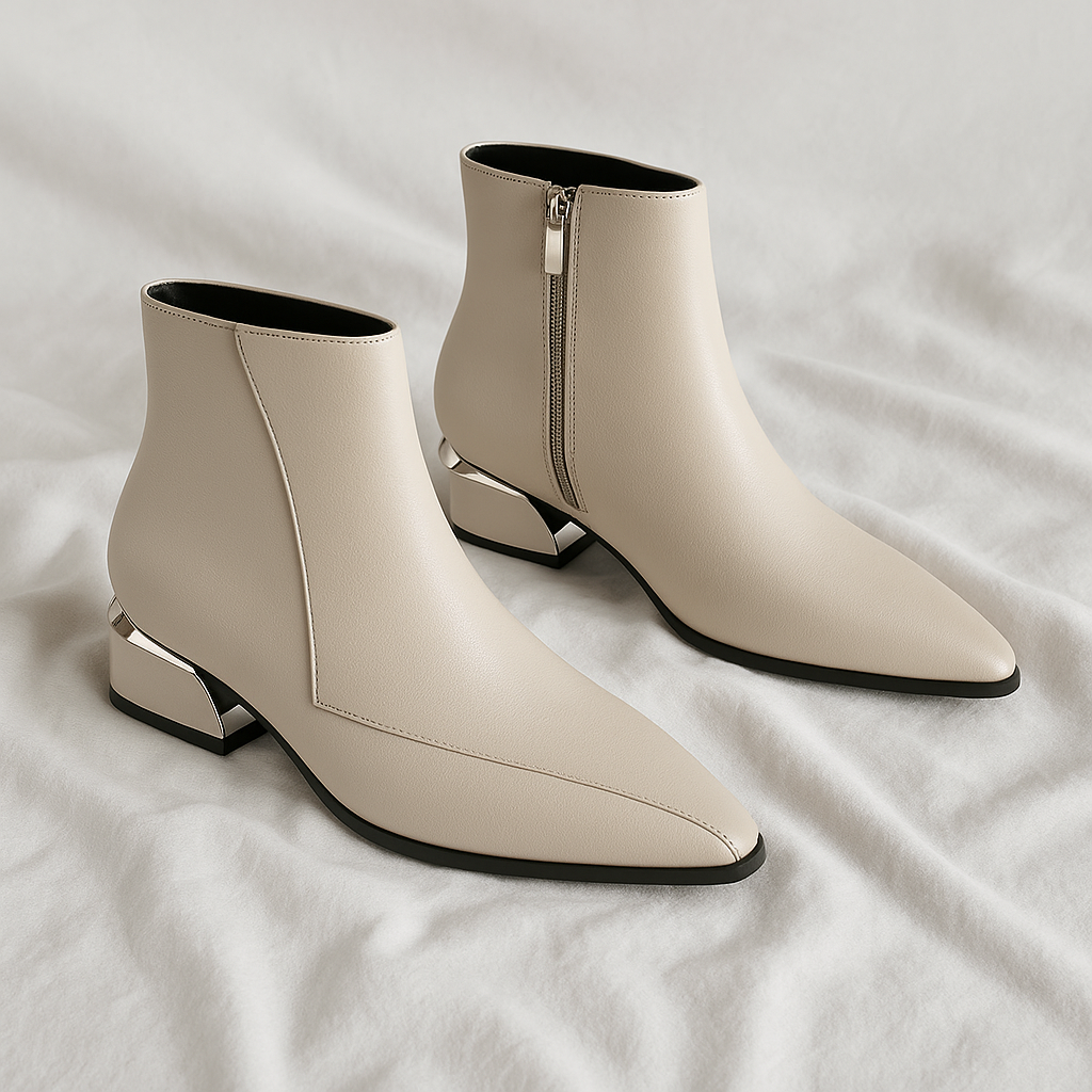 Ladies Pointed Ankle Boots | Slip-On Fit
