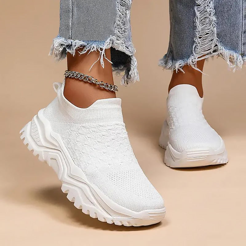 Ladies Breathable Slip-On Sneakers | Lightweight Grip Sole