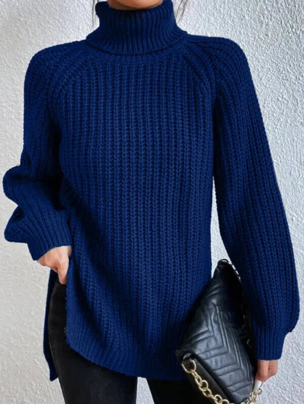 Women Knitted Turtleneck Jumper | Long Sleeve