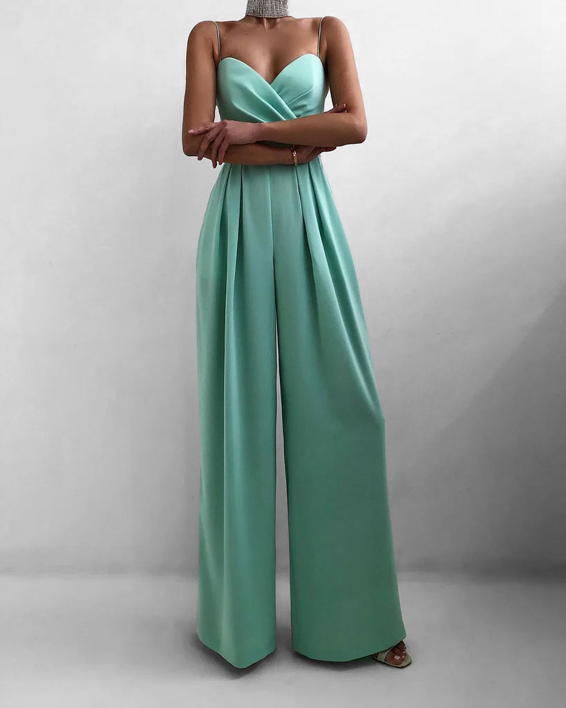Ladies Sleeveless Jumpsuit | Sweetheart Neckline