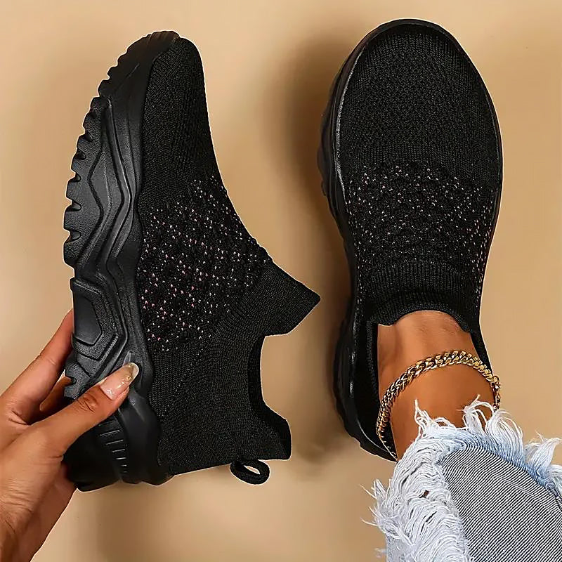 Ladies Breathable Slip-On Sneakers | Lightweight Grip Sole