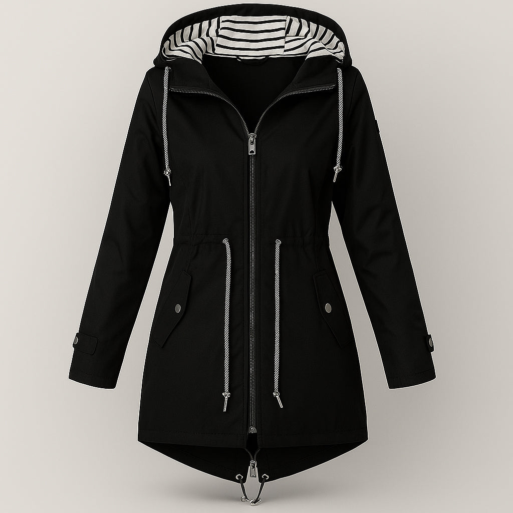 Ladies Waterproof Windbreaker Jacket | Adjustable Waist
