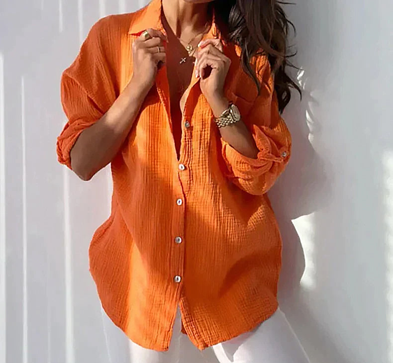 Ladies Loose Shirt Blouse | Long Sleeves