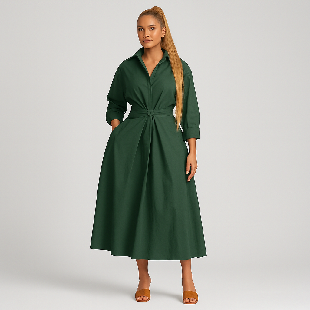Women's Wrap Style Maxi Dress | Fitted Flared