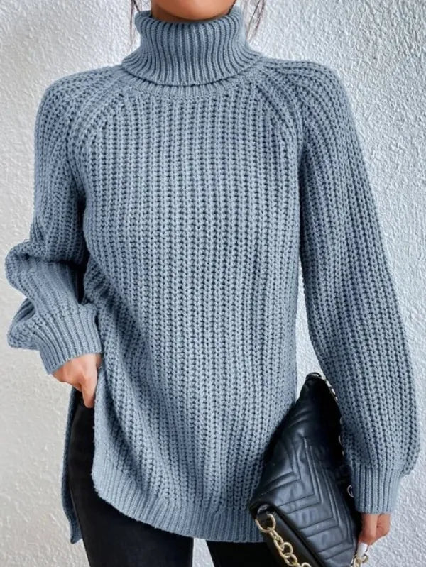 Women Knitted Turtleneck Jumper | Long Sleeve