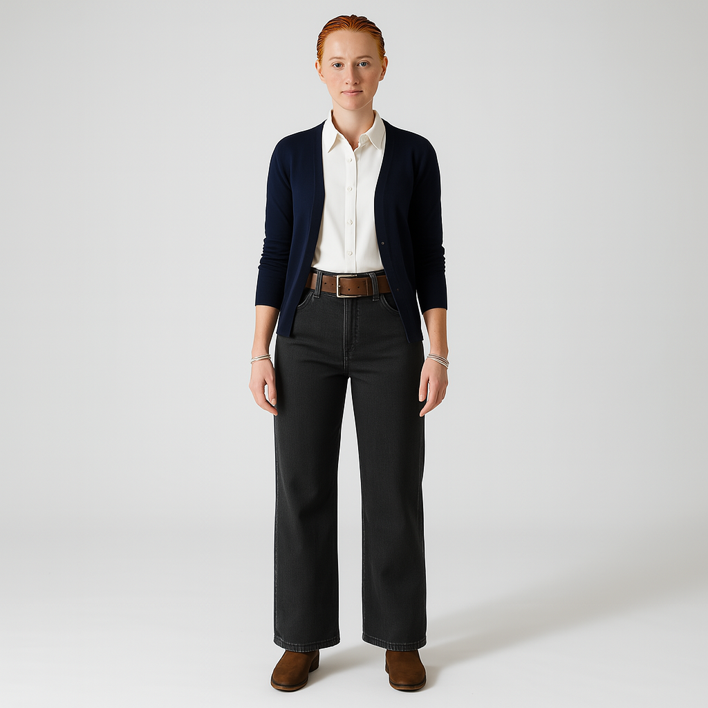Ladies Wide-Leg Jeans | High Waist