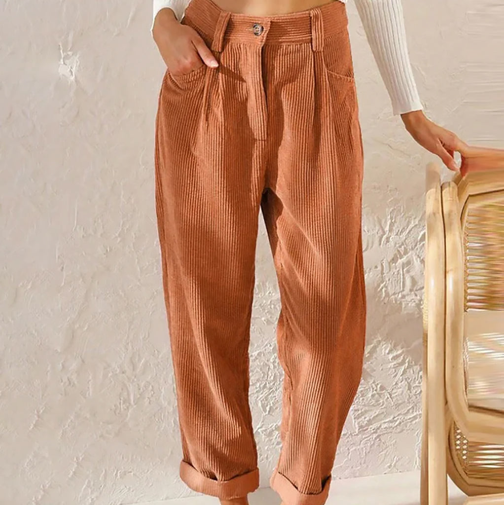 Ladies Wide Leg Pants | Elastic Waistband