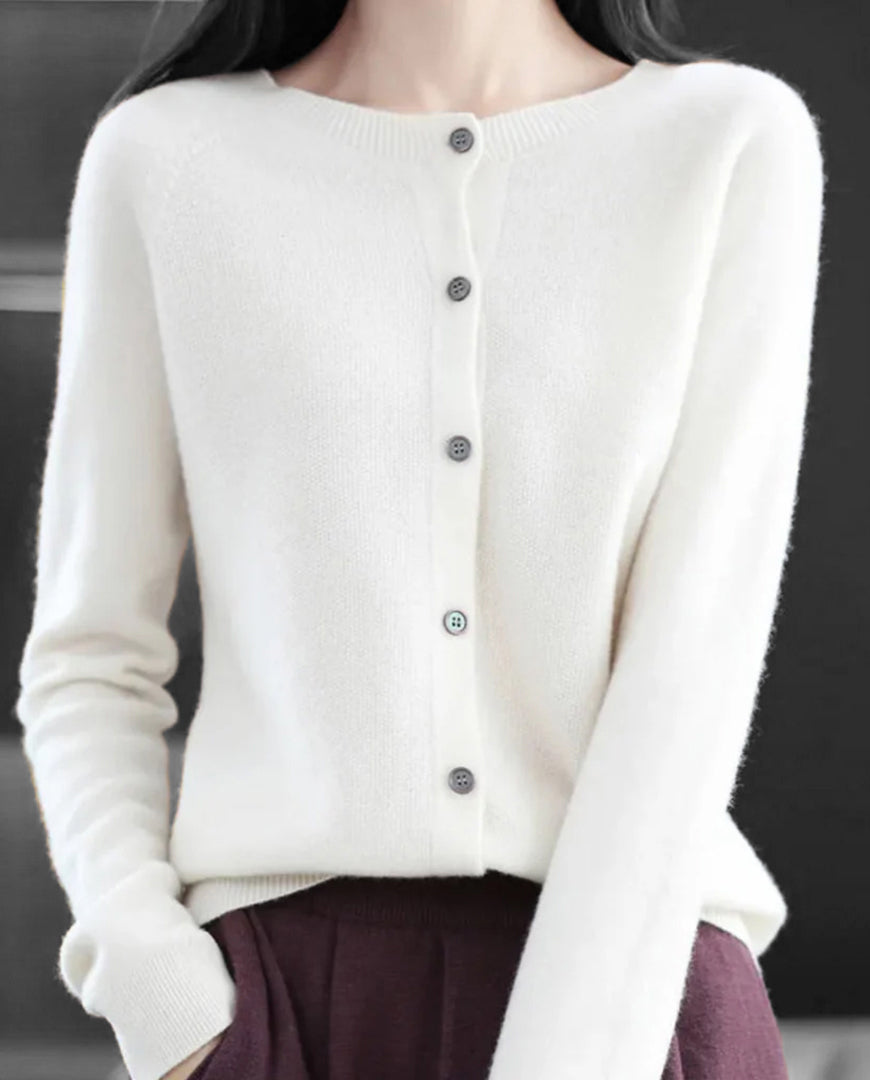 Ladies Loose Knit Cardigan | V Neck