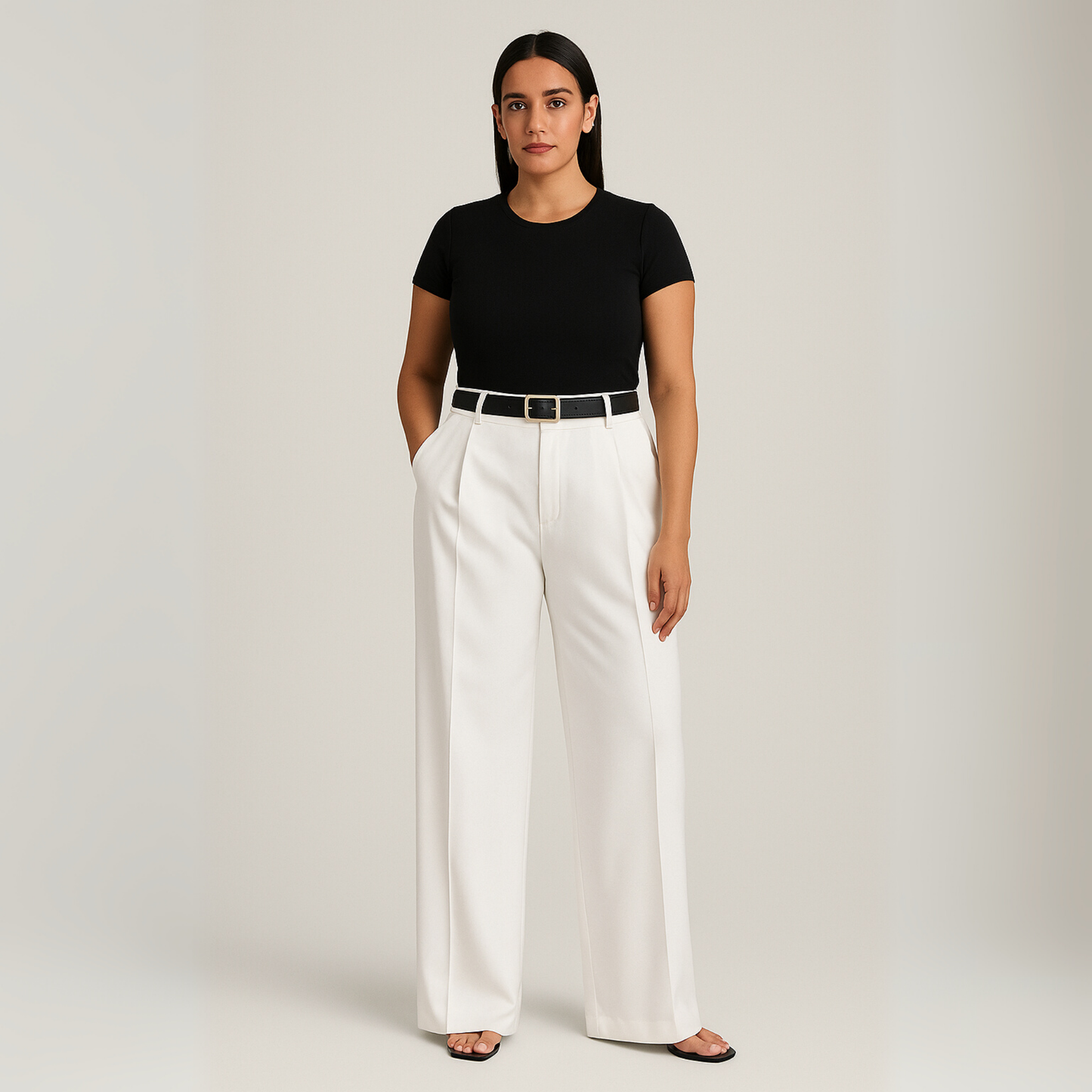 Women Wide Leg Trousers | High Waist Elegant