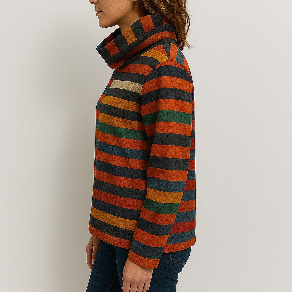 Hoodie | Ladies Multicolour Hoodie | Striped Design