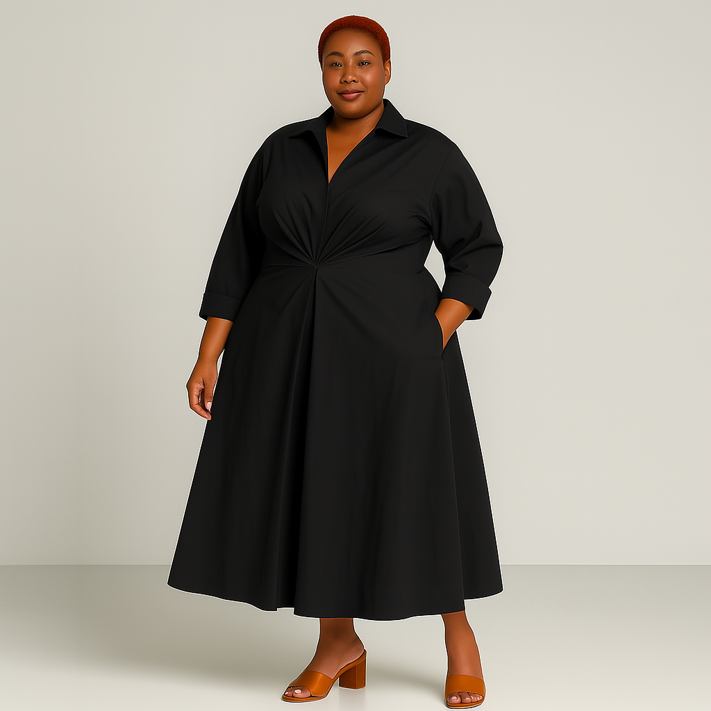 Women's Wrap Style Maxi Dress | Fitted Flared