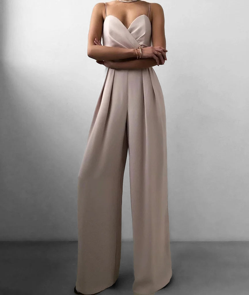 Ladies Sleeveless Jumpsuit | Sweetheart Neckline