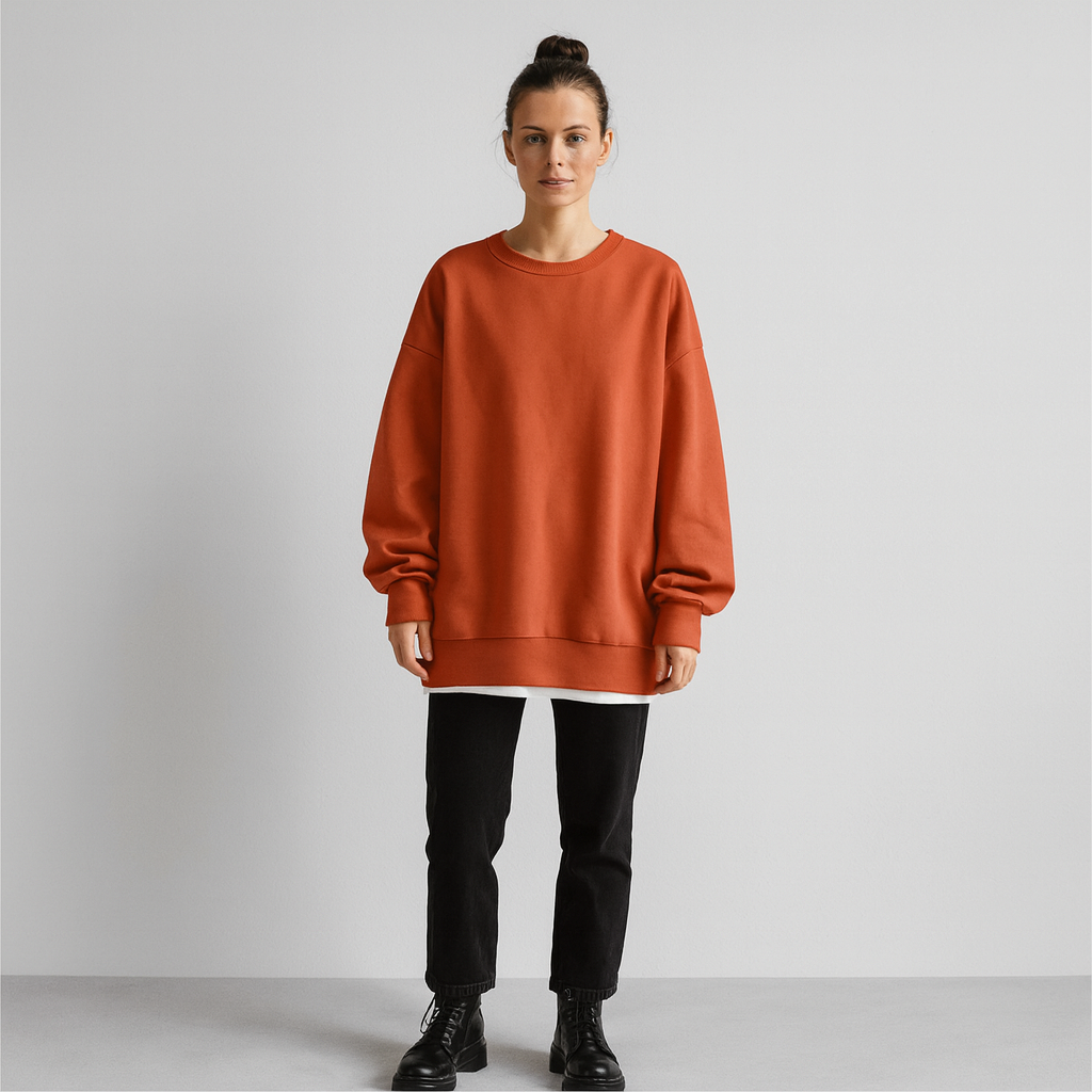 Women Longline Oversized Sweatshirt | Minimal Style