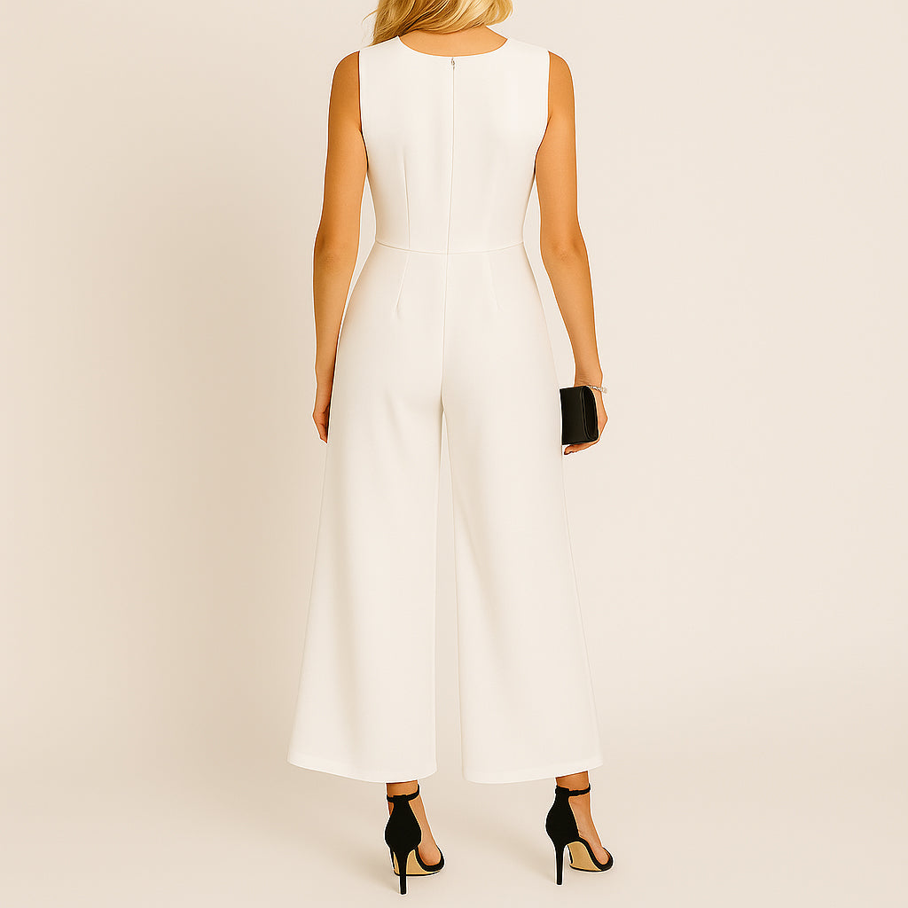 Ladies Sleeveless Jumpsuit | Wide Leg