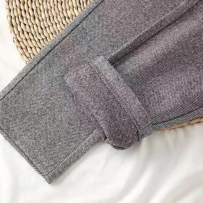 Ladies Structured High Waist Pants | Straight Leg