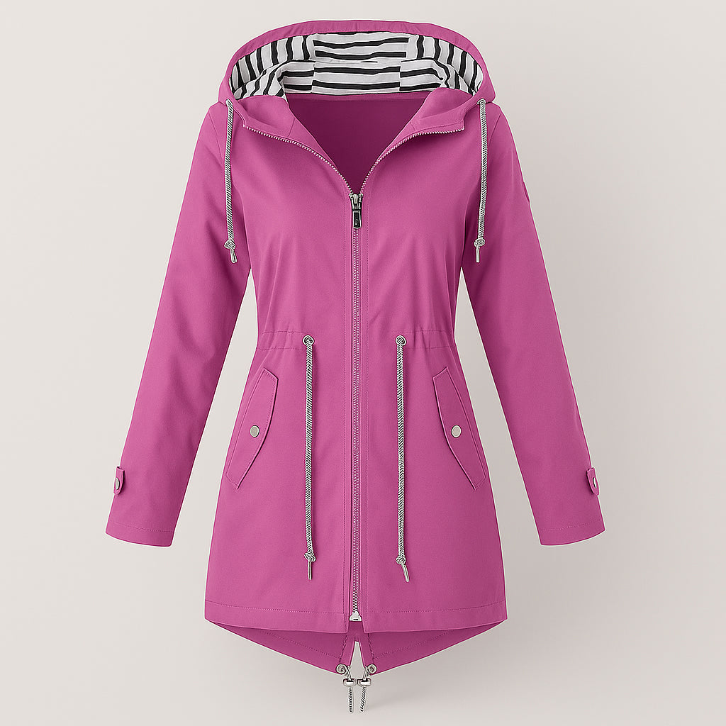 Ladies Waterproof Windbreaker Jacket | Adjustable Waist
