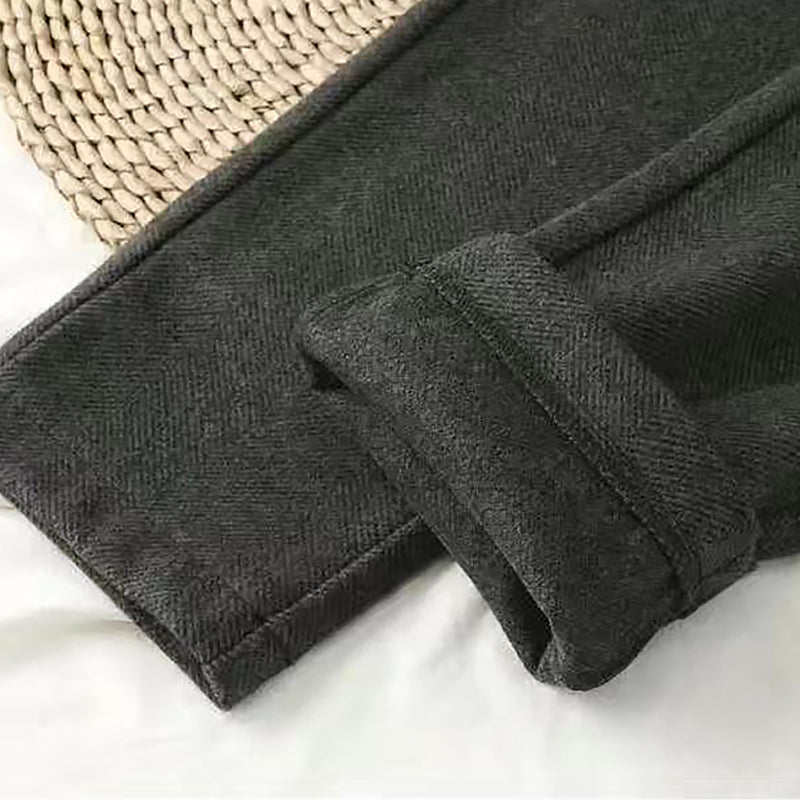 Ladies Structured High Waist Pants | Straight Leg