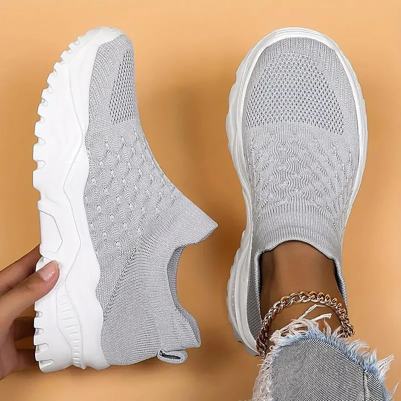 Ladies Breathable Slip-On Sneakers | Lightweight Grip Sole