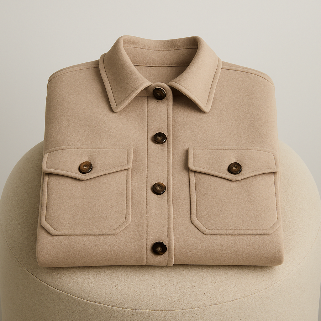 Ladies Transitional Jacket With Chest Pockets | Button Front