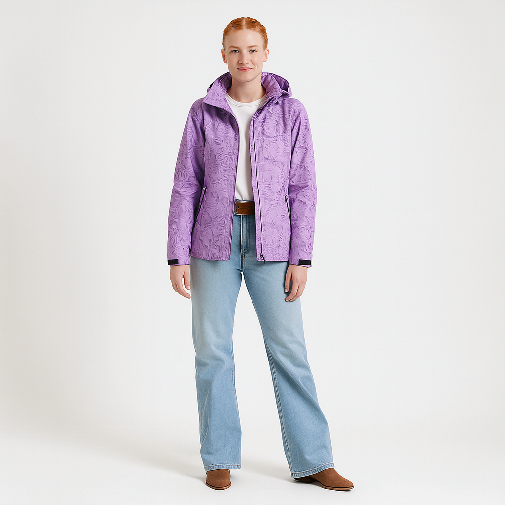 Ladies Printed Outdoor Jacket | With Hood