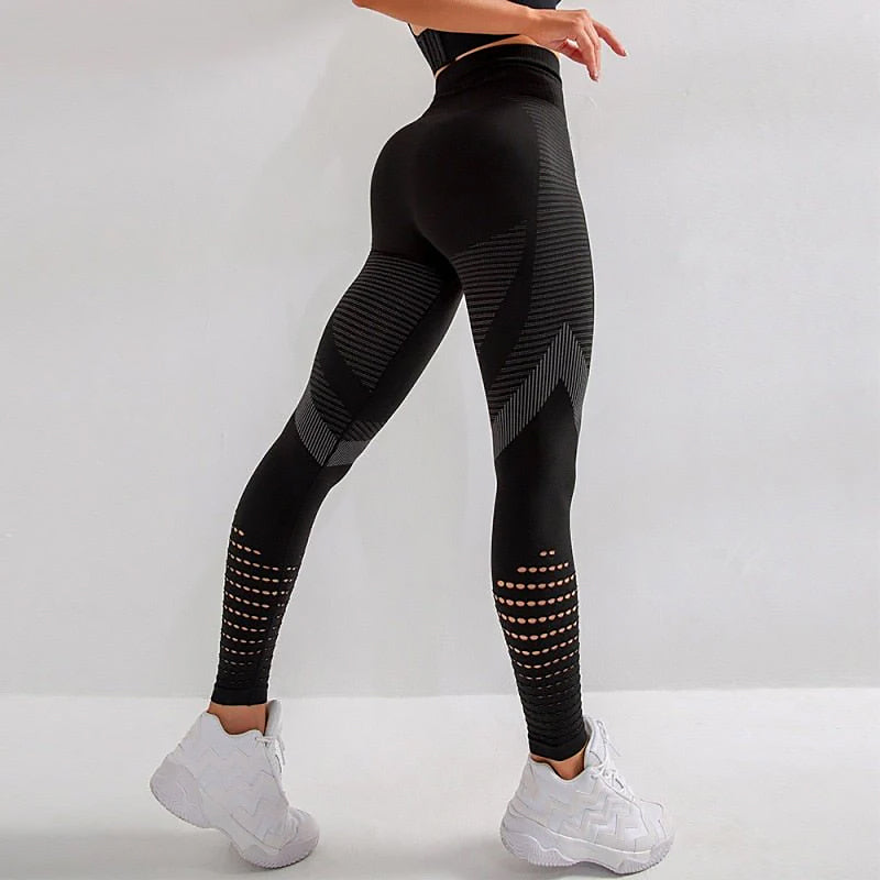 Ladies Shaping Sports Leggings | Textured Back Panel