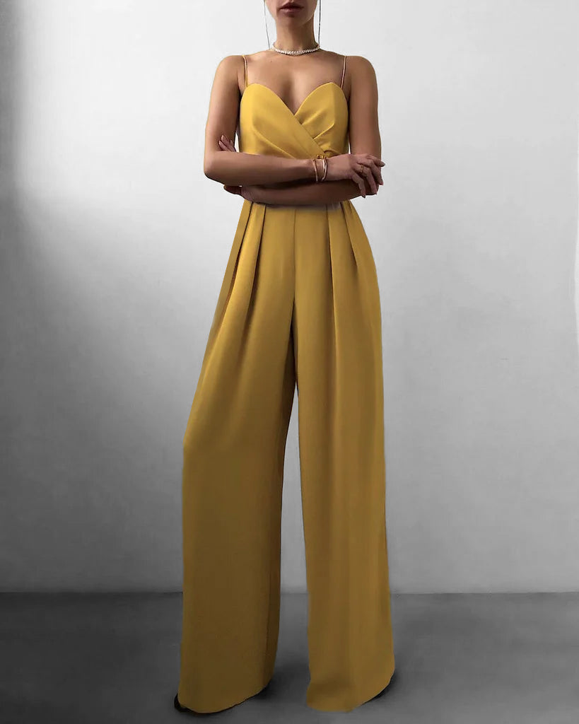 Ladies Sleeveless Jumpsuit | Sweetheart Neckline
